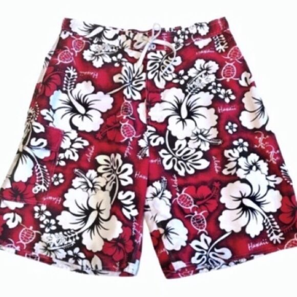 Hawaii Aloha Sea Turtle Tropical Board Shorts Sz 36 - Picture 1 of 13